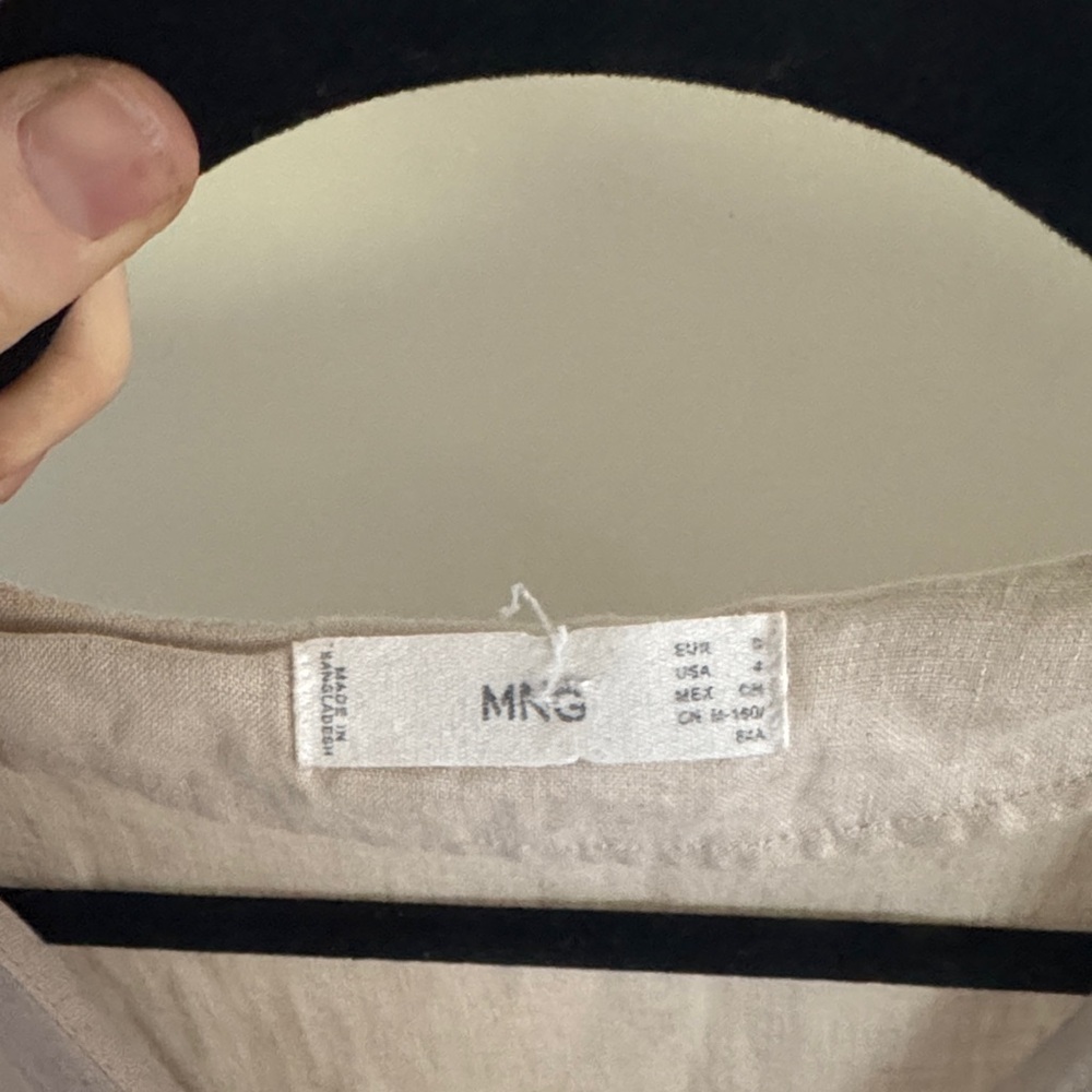 Linen puffy sleeve dress - Picture 5 of 6
